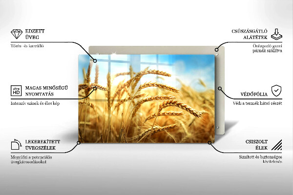 Protezione piano induzione Spighe di cereali nel campo