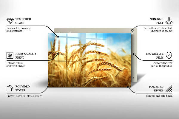 Protezione piano induzione Spighe di cereali nel campo