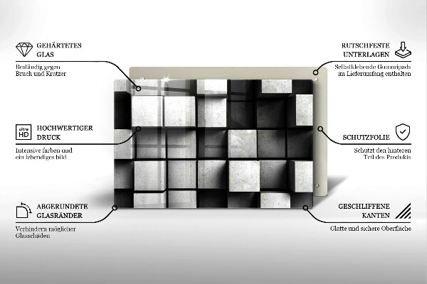 Protezione piano induzione Sfondo di geometria 3D