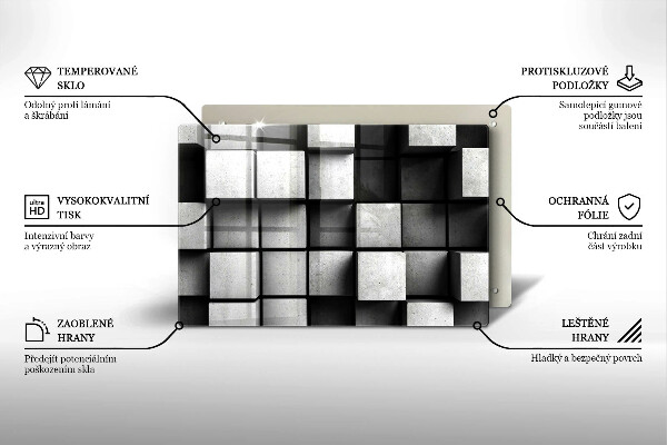 Protezione piano induzione Sfondo di geometria 3D