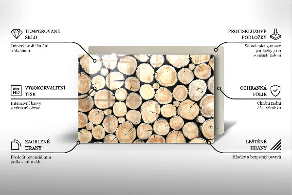 Copri piano cottura Tronchi d'albero in legno