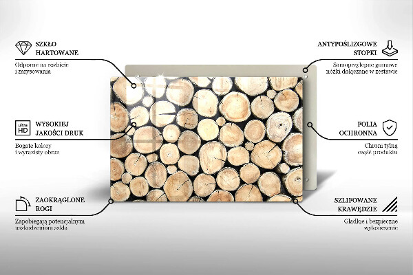 Copri piano cottura Tronchi d'albero in legno