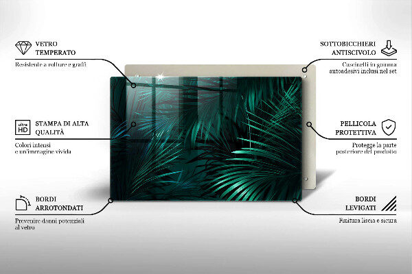 Copri piano cottura Foglie selvagge della giungla