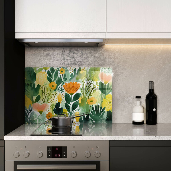 Copri piano cottura Fiori dipinti