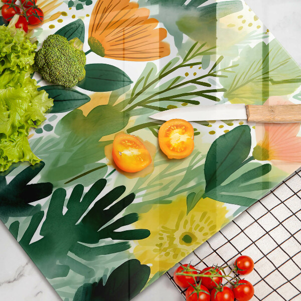 Copri piano cottura Fiori dipinti