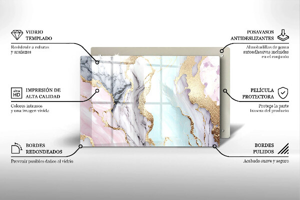 Protezione piano cottura Marmo pastello