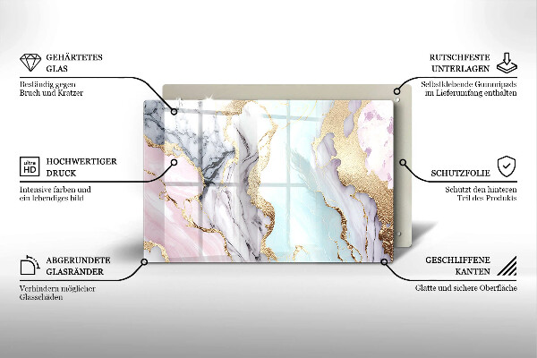 Protezione piano cottura Marmo pastello