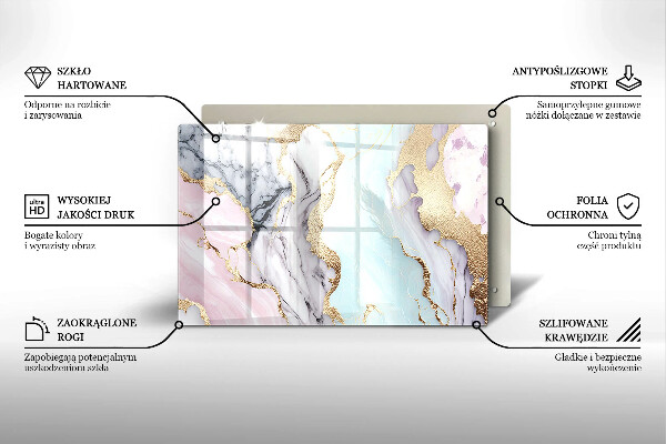 Protezione piano cottura Marmo pastello