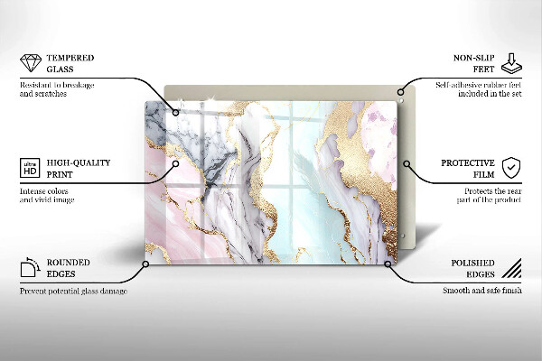 Protezione piano cottura Marmo pastello
