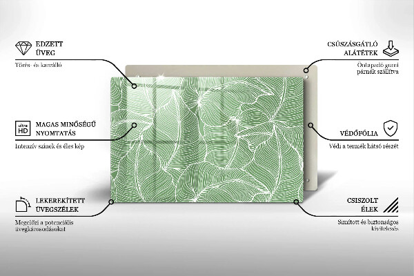 Protezione piano cottura Foglie lineari