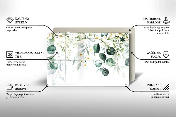 Copri piano cottura Piante ad acquerello