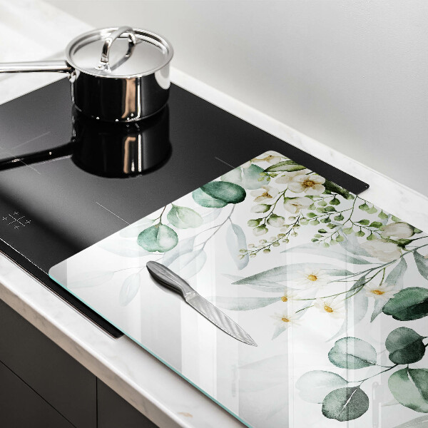 Copri piano cottura Piante ad acquerello