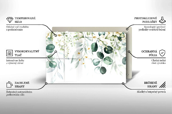 Copri piano cottura Piante ad acquerello