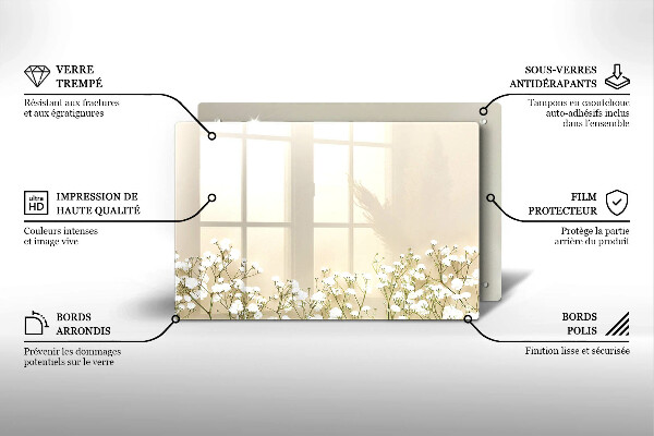 Copri piano cottura Fiori boho in gesso