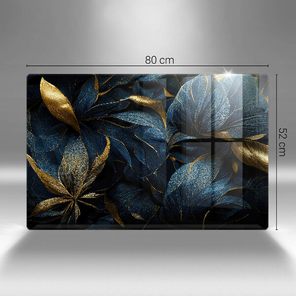 Protezione piano induzione Foglie decorative con oro