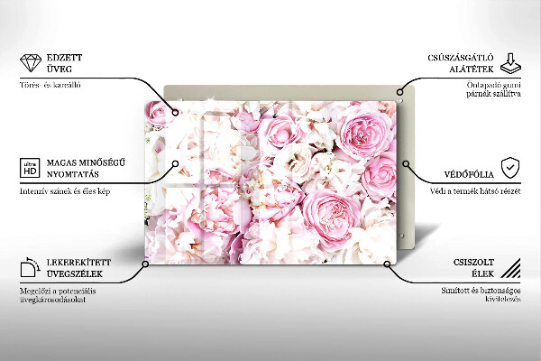 Protezione piano induzione Mazzo di peonia