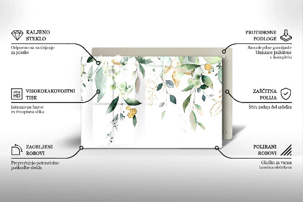 Protezione piano induzione Foglie ad acquerello