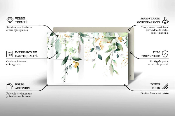 Protezione piano induzione Foglie ad acquerello
