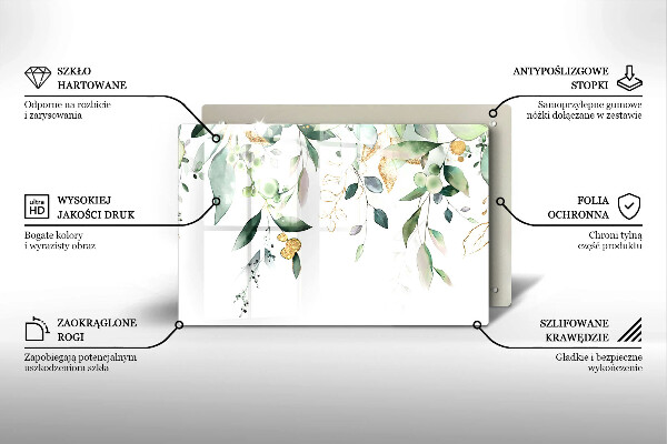 Protezione piano induzione Foglie ad acquerello