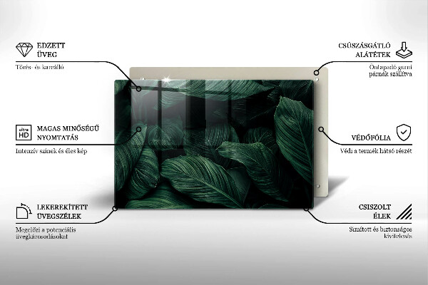 Copri piano cottura Foglie scure