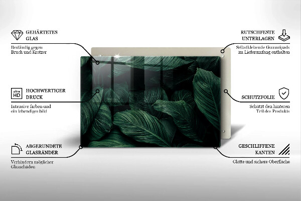 Copri piano cottura Foglie scure