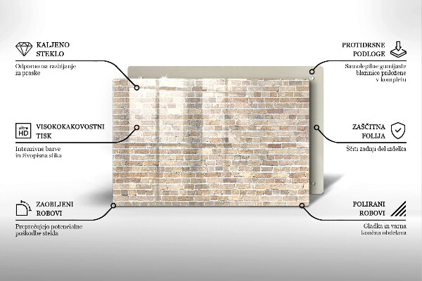 Copri piano cottura Muro di mattoni luminosi