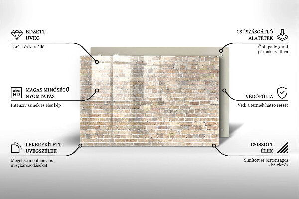 Copri piano cottura Muro di mattoni luminosi