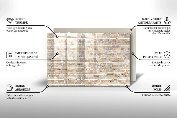 Copri piano cottura Muro di mattoni luminosi