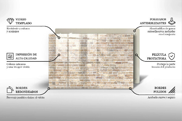 Copri piano cottura Muro di mattoni luminosi