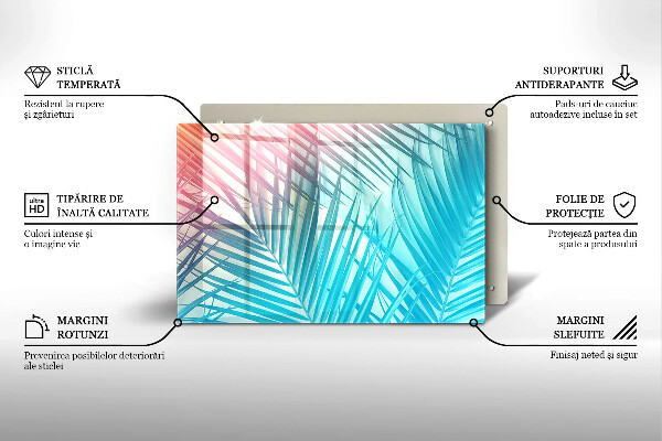 Copri piano cottura Foglie pastello