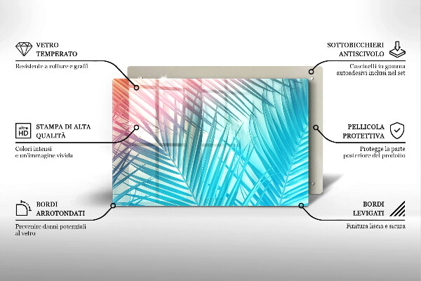 Copri piano cottura Foglie pastello