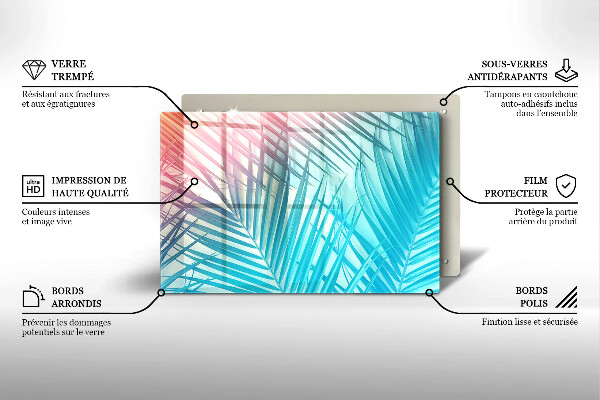 Copri piano cottura Foglie pastello