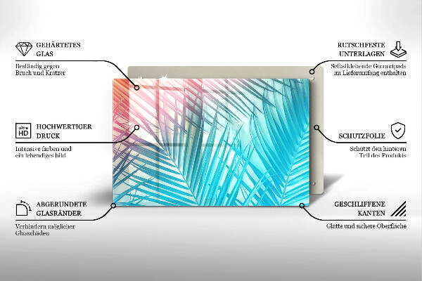 Copri piano cottura Foglie pastello