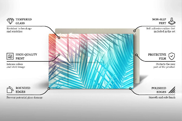 Copri piano cottura Foglie pastello