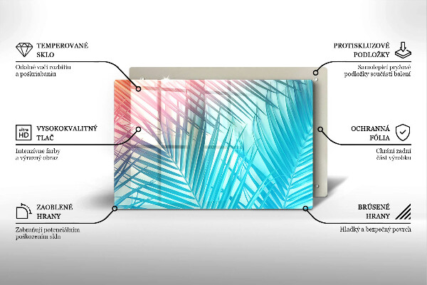 Copri piano cottura Foglie pastello