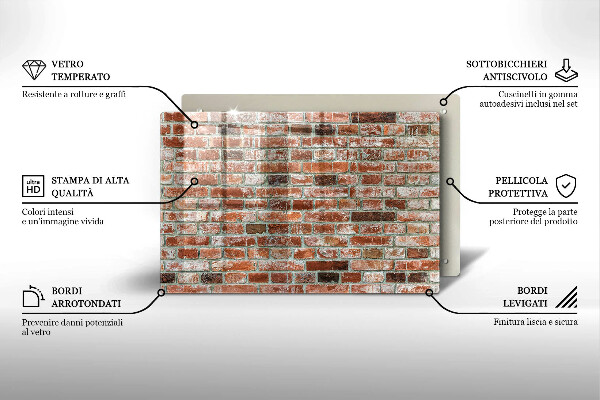 Copri piano cottura Vecchio muro di mattoni