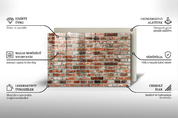Copri piano cottura Vecchio muro di mattoni