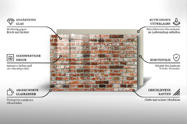 Copri piano cottura Vecchio muro di mattoni