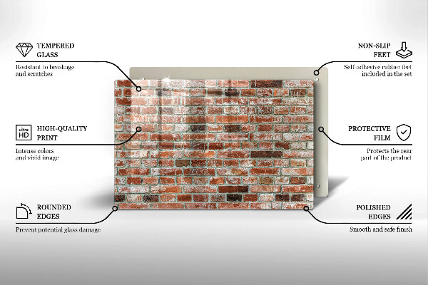 Copri piano cottura Vecchio muro di mattoni