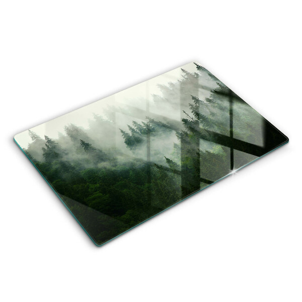Copri piano cottura Paesaggio forestale nebbioso