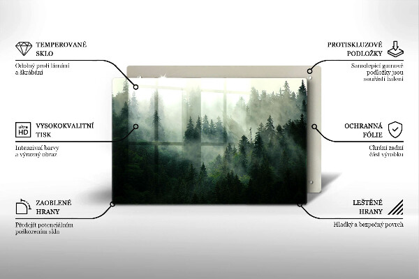 Copri piano cottura Paesaggio forestale nebbioso