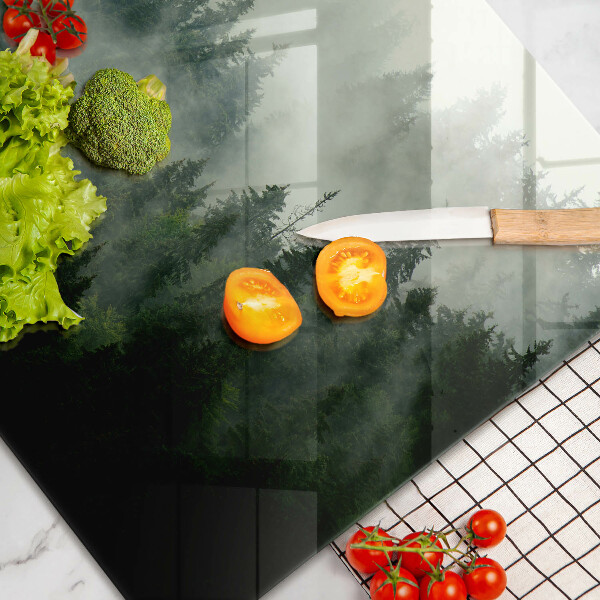 Copri piano cottura Paesaggio forestale nebbioso