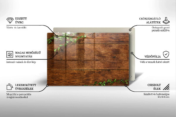 Copri piano cottura Tavole e foglie di legno