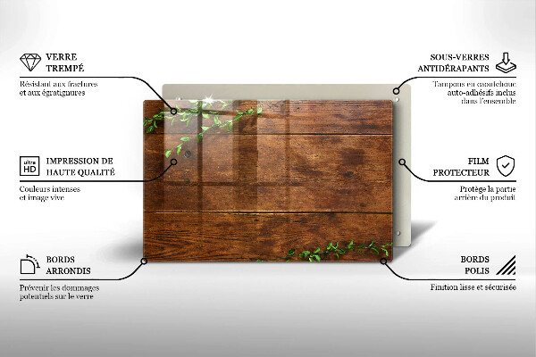 Copri piano cottura Tavole e foglie di legno