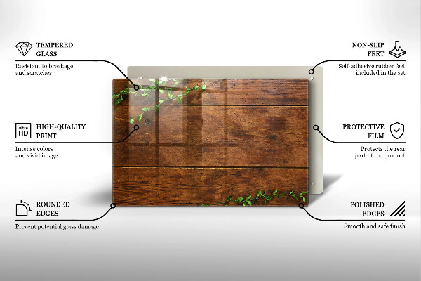 Copri piano cottura Tavole e foglie di legno
