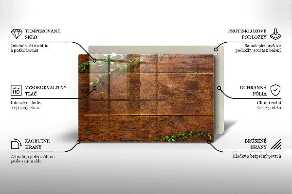 Copri piano cottura Tavole e foglie di legno