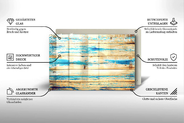 Copri piano cottura Tavole di legno retrò