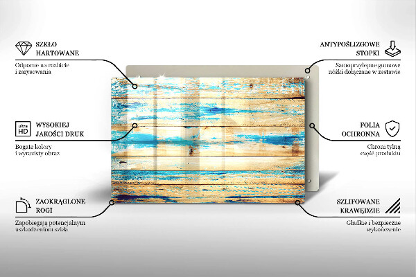 Copri piano cottura Tavole di legno retrò