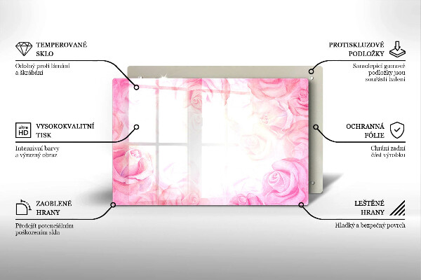 Copri piano cottura Sfondo delicato di rose