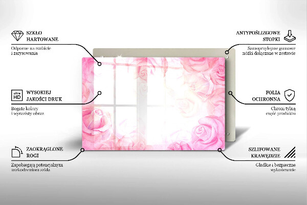 Copri piano cottura Sfondo delicato di rose